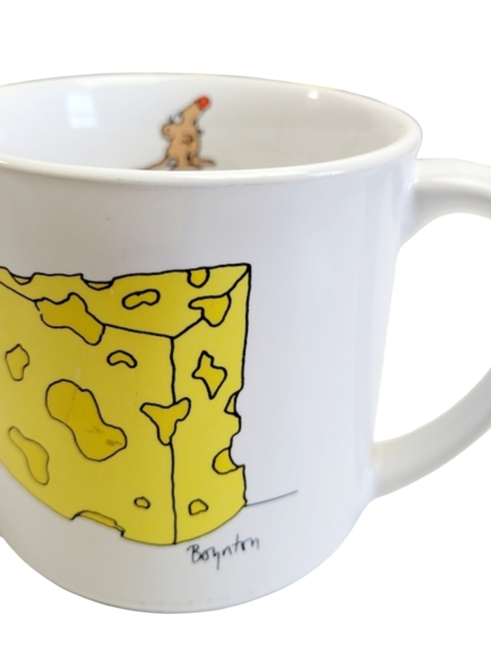 Vintage Sandra Boynton Design Mouse with THE BIG CHEESE Coffee Mug Tea Cup